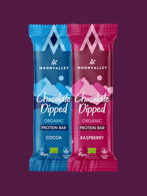Vegan protein bars - Choclate and Raspberry - Also Glutenfree