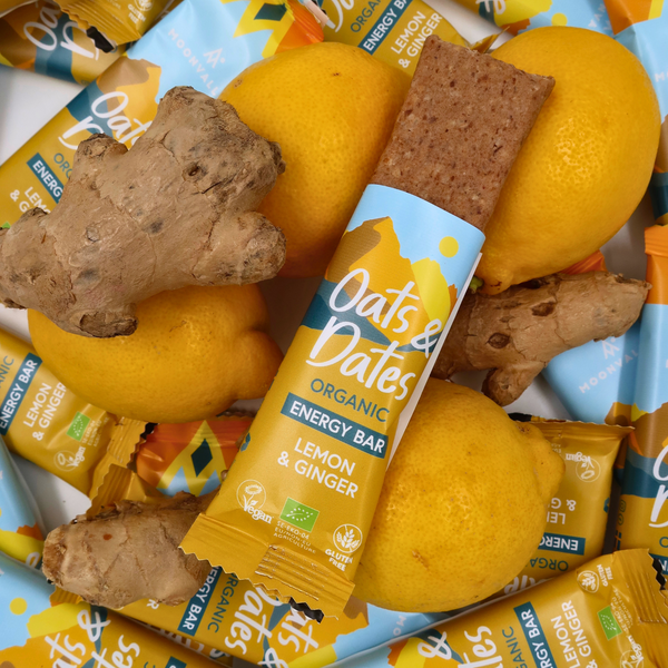 Vegan energy bar lemon and ginger - healthy vegan bar