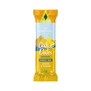 Vegan energy bar lemon and ginger - perfect bar for before, during and after training