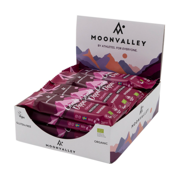 Vegan Protein Bar - Chocolate-Dipped Raspberry 12-pack