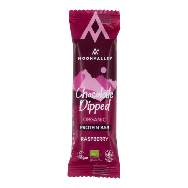 Vegan Protein Bar - Chocolate-Dipped Raspberry 12-pack