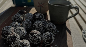 protein choclate balls made with Moonvalleys Clean Vegan Protein Powder