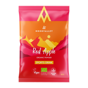 Moonvalley organic sports drink with red apple, 12-pack.